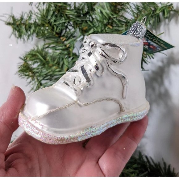 Baby Shoe Retired Old World Christmas Ornament - Picture 2 of 5